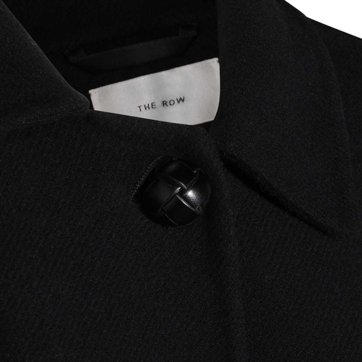 BLACK WOOL INA TRENCH COAT
