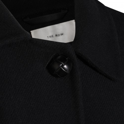 BLACK WOOL INA TRENCH COAT