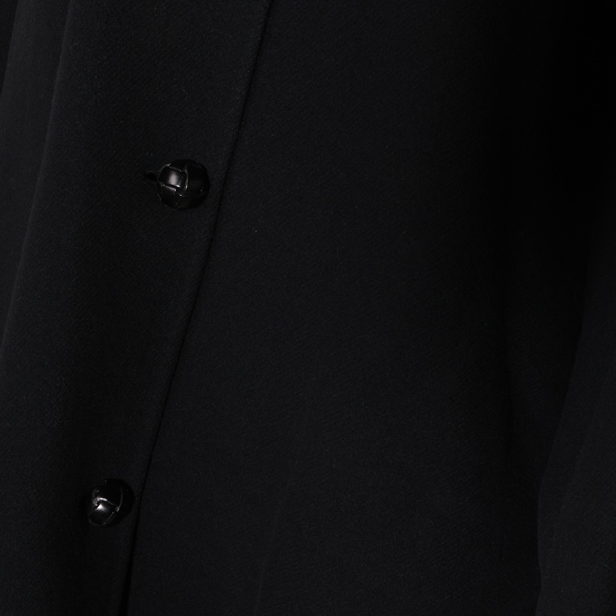 BLACK WOOL INA TRENCH COAT