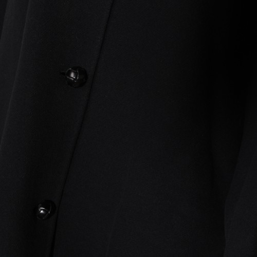 BLACK WOOL INA TRENCH COAT