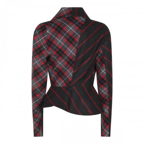 DARK RED WOOL STORMY BLAZER 2