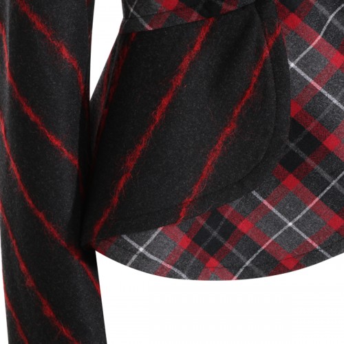 DARK RED WOOL STORMY BLAZER