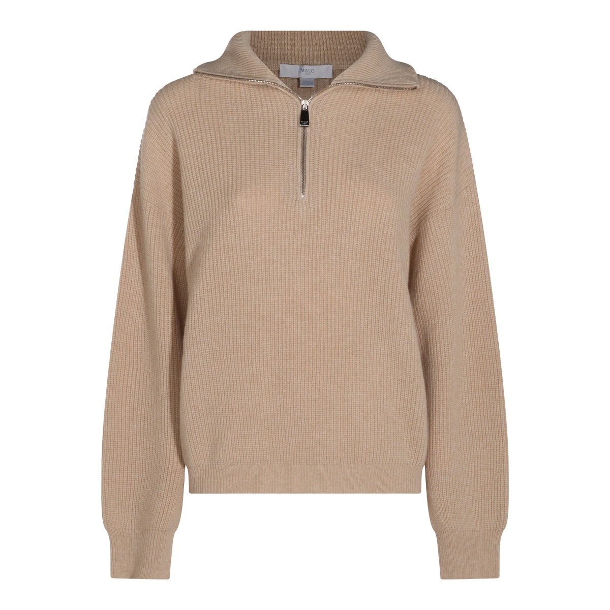 SAND CASHMERE POLO SHIRT