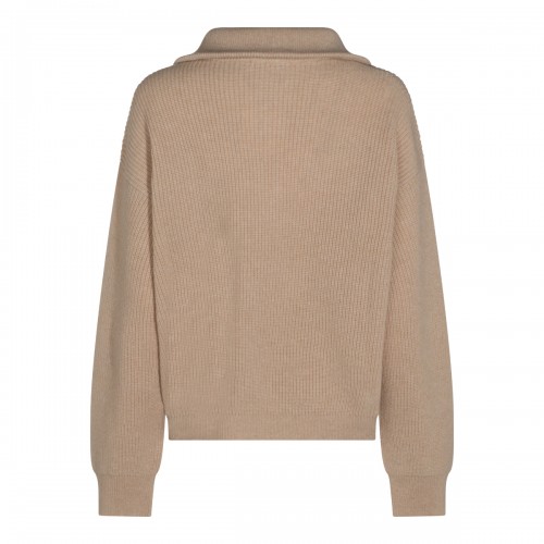 SAND CASHMERE POLO SHIRT
