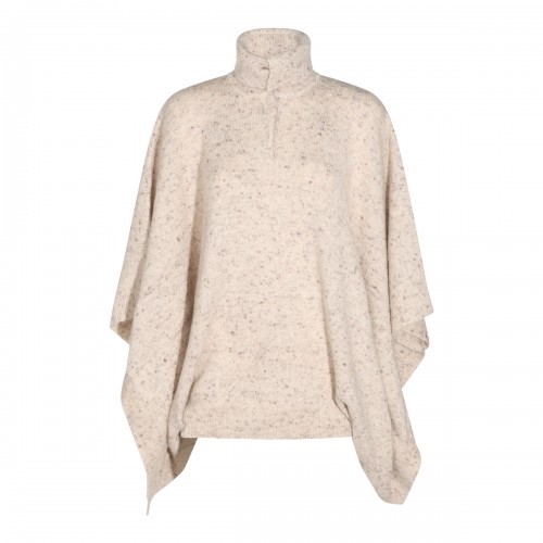 BEIGE WOOL CAPE