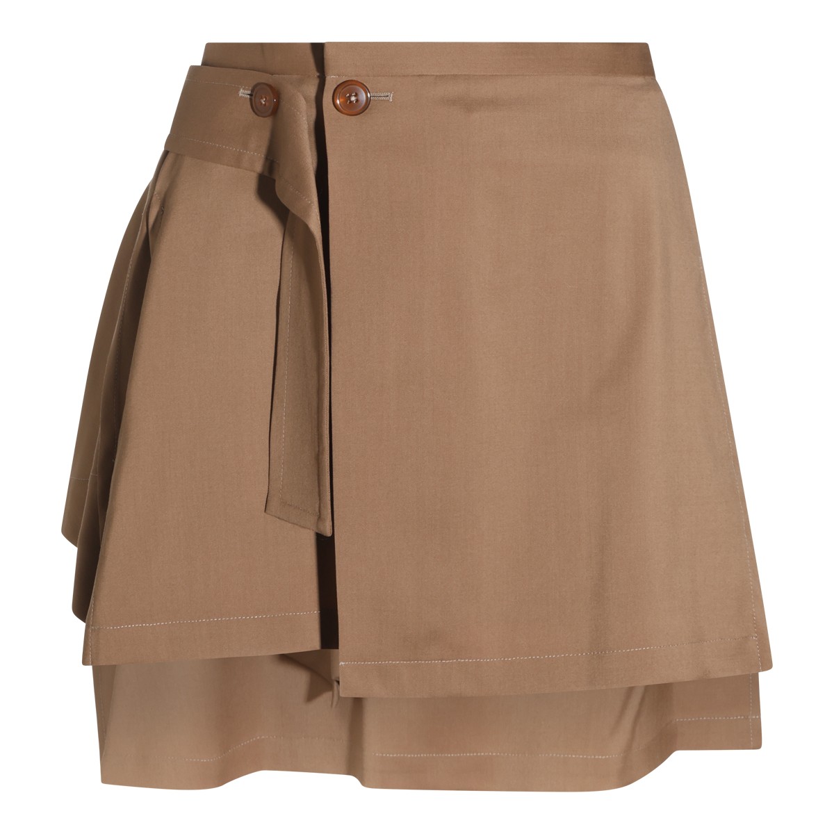CAMEL WOOL MEGHAN SKIRT