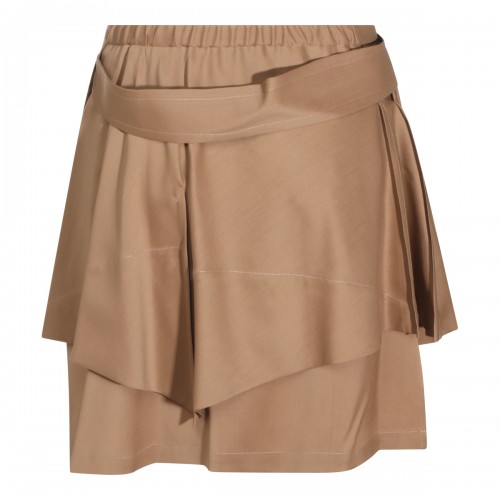 CAMEL WOOL MEGHAN SKIRT