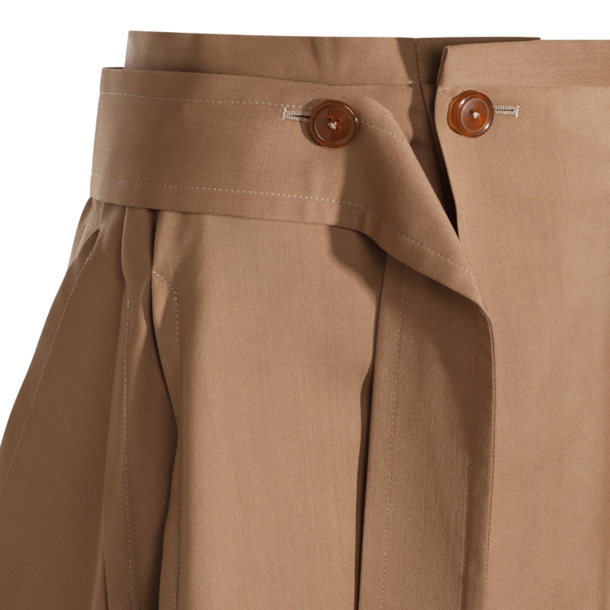 CAMEL WOOL MEGHAN SKIRT