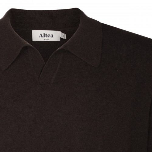 BROWN WOOL KNITWEAR