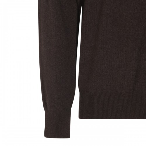 BROWN WOOL KNITWEAR