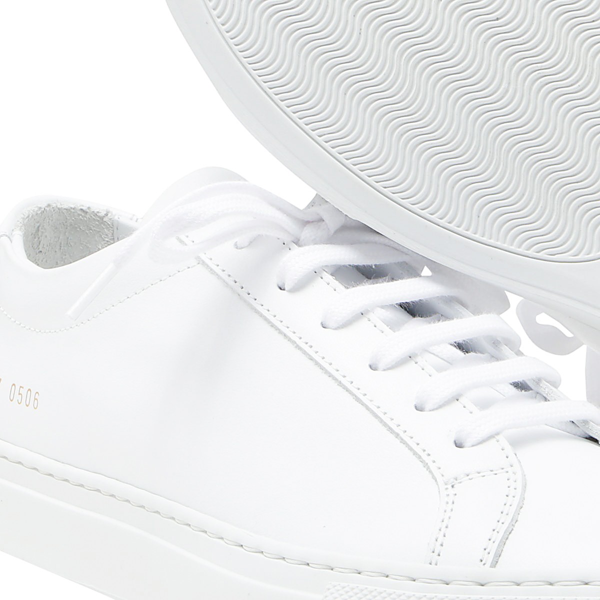 WHITE LEATHER ACHILLE LOW SNEAKERS