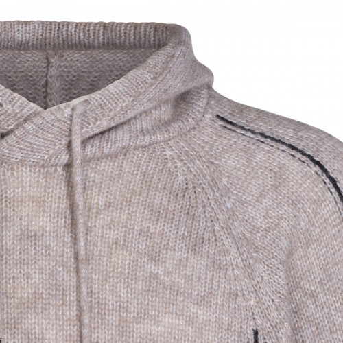 BEIGE WOOL KNITWEAR
