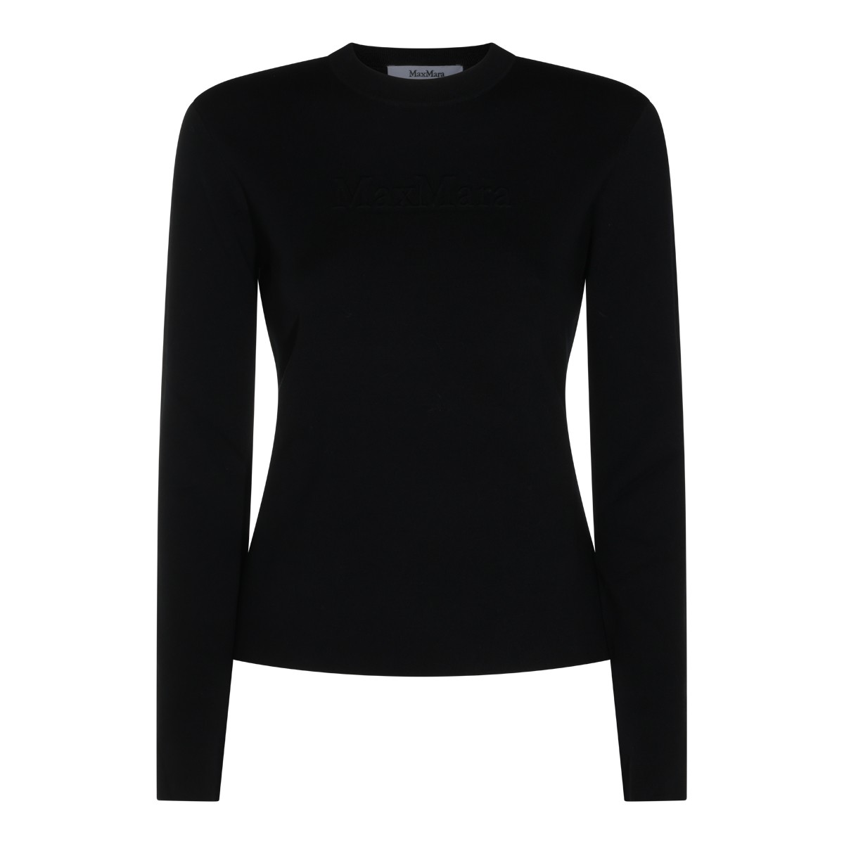 BLACK WOOL MANTO KNITWEAR
