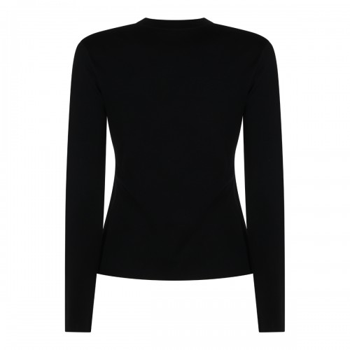 BLACK WOOL MANTO KNITWEAR 2