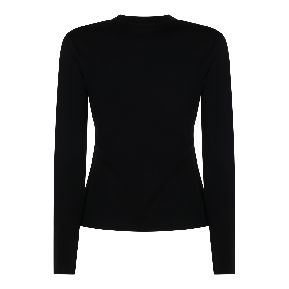 BLACK WOOL MANTO KNITWEAR