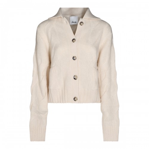 BEIGE WOOL SILK BLEND KNITWEAR