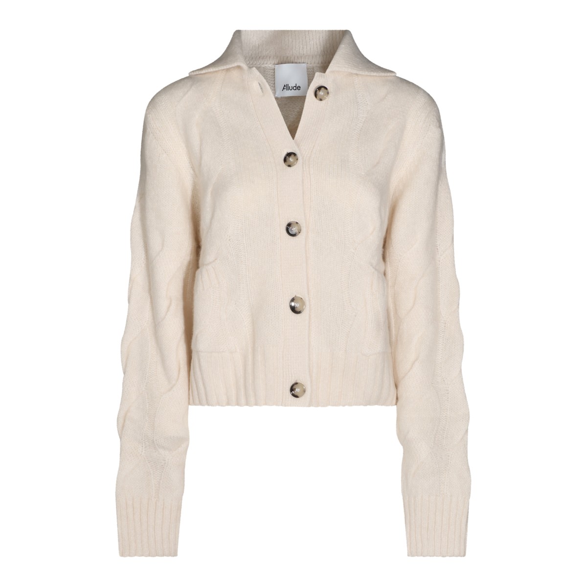 BEIGE WOOL SILK BLEND KNITWEAR