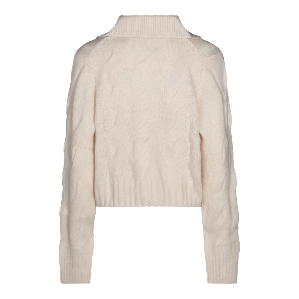 BEIGE WOOL SILK BLEND KNITWEAR