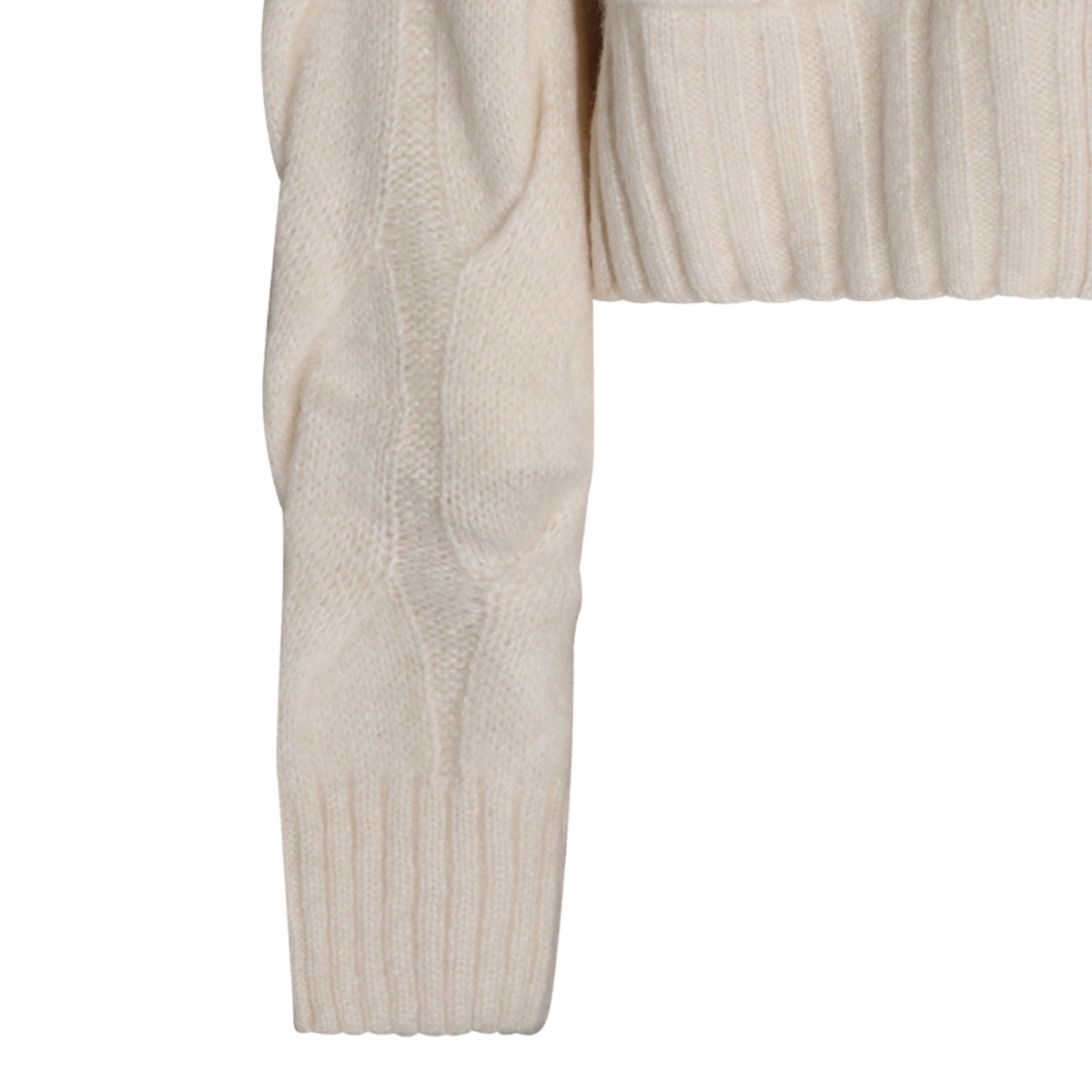 BEIGE WOOL SILK BLEND KNITWEAR