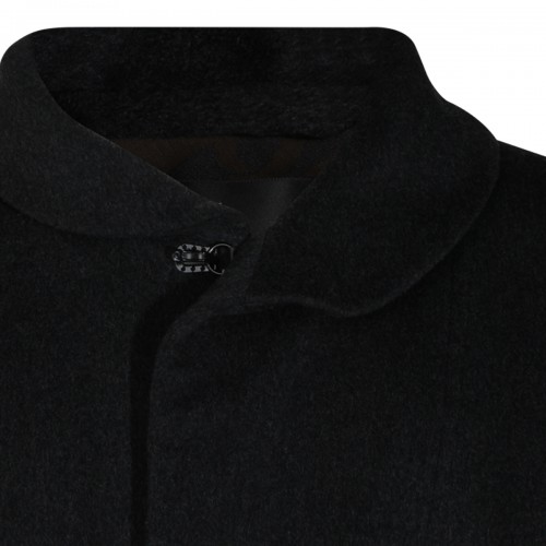 DARK GREY WOOL MENZEL COAT