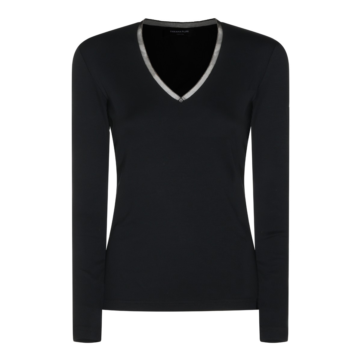 BLACK COTTON T-SHIRT