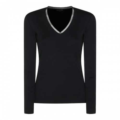 BLACK COTTON T-SHIRT