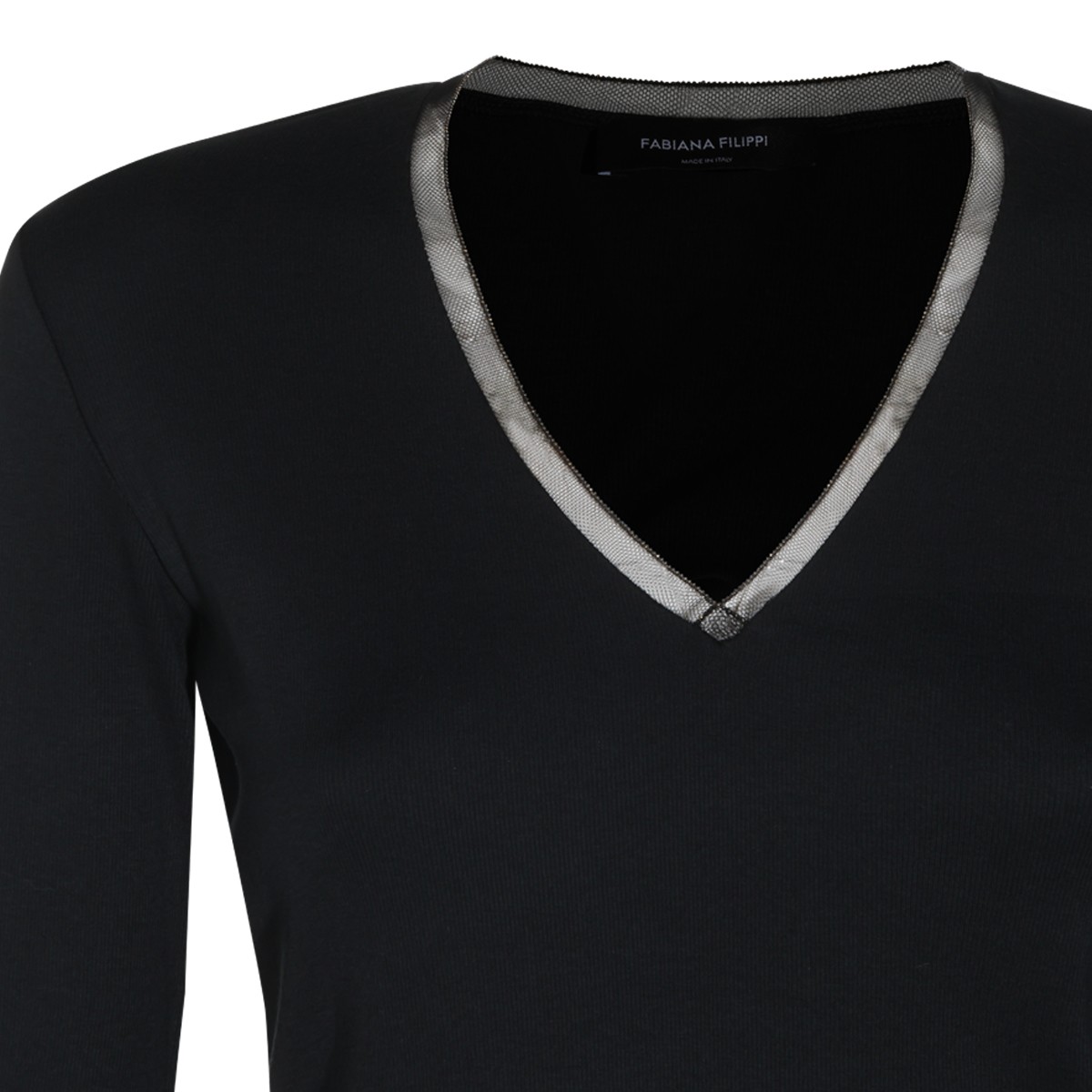 BLACK COTTON T-SHIRT