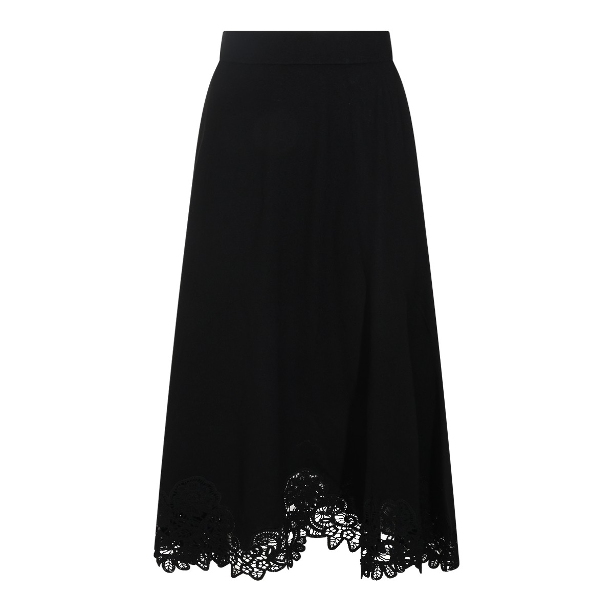 BLACK LACE LONG SKIRT