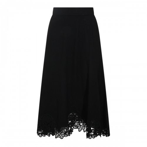 BLACK LACE LONG SKIRT
