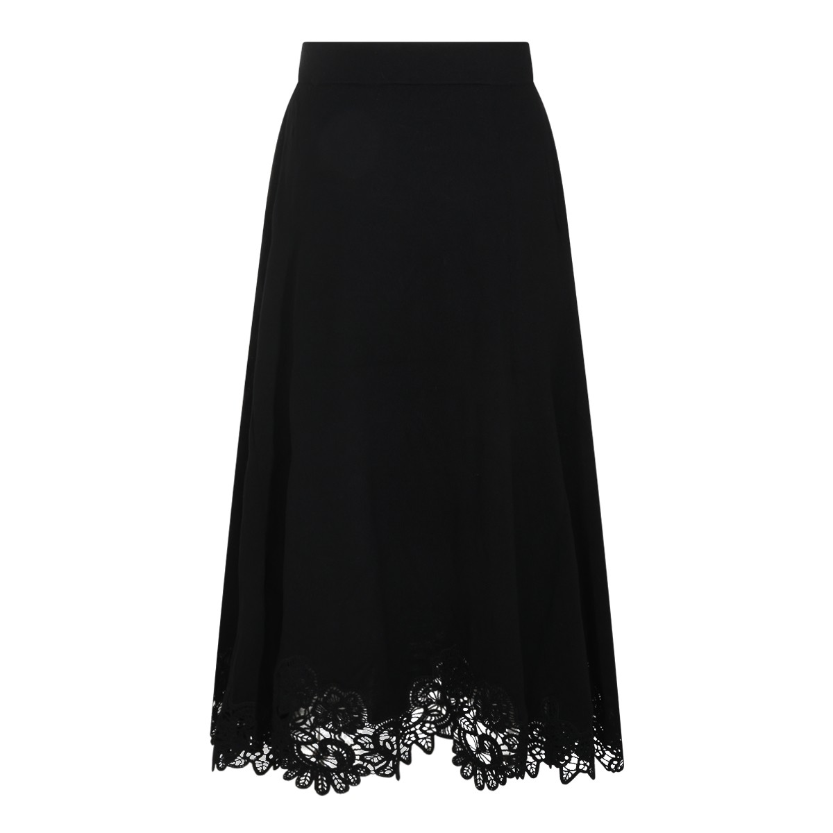 BLACK LACE LONG SKIRT