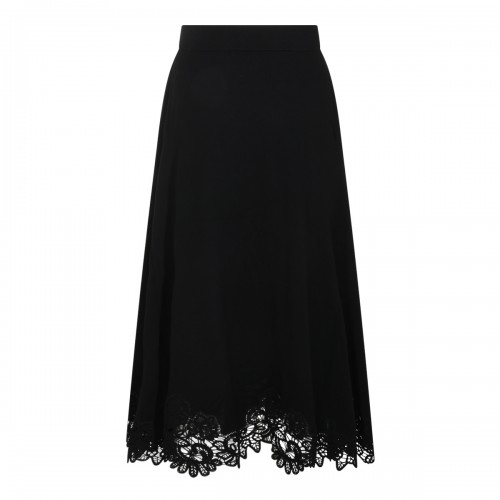 BLACK LACE LONG SKIRT