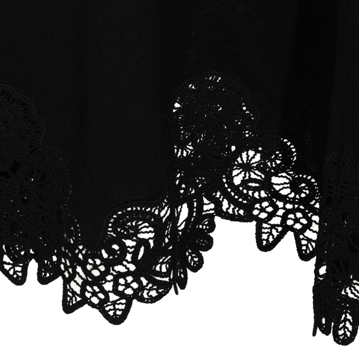 BLACK LACE LONG SKIRT