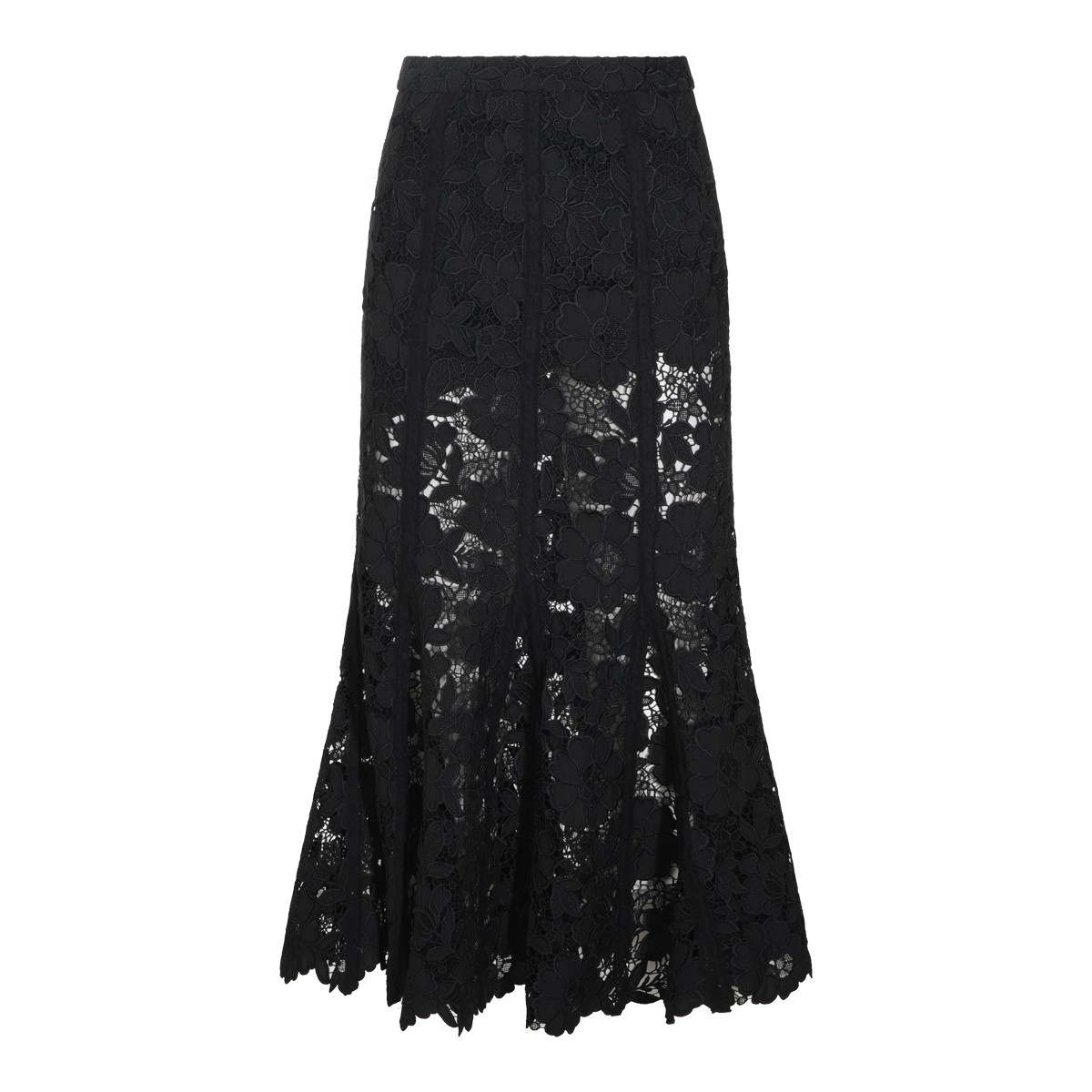BLACK LACE LONG SKIRT