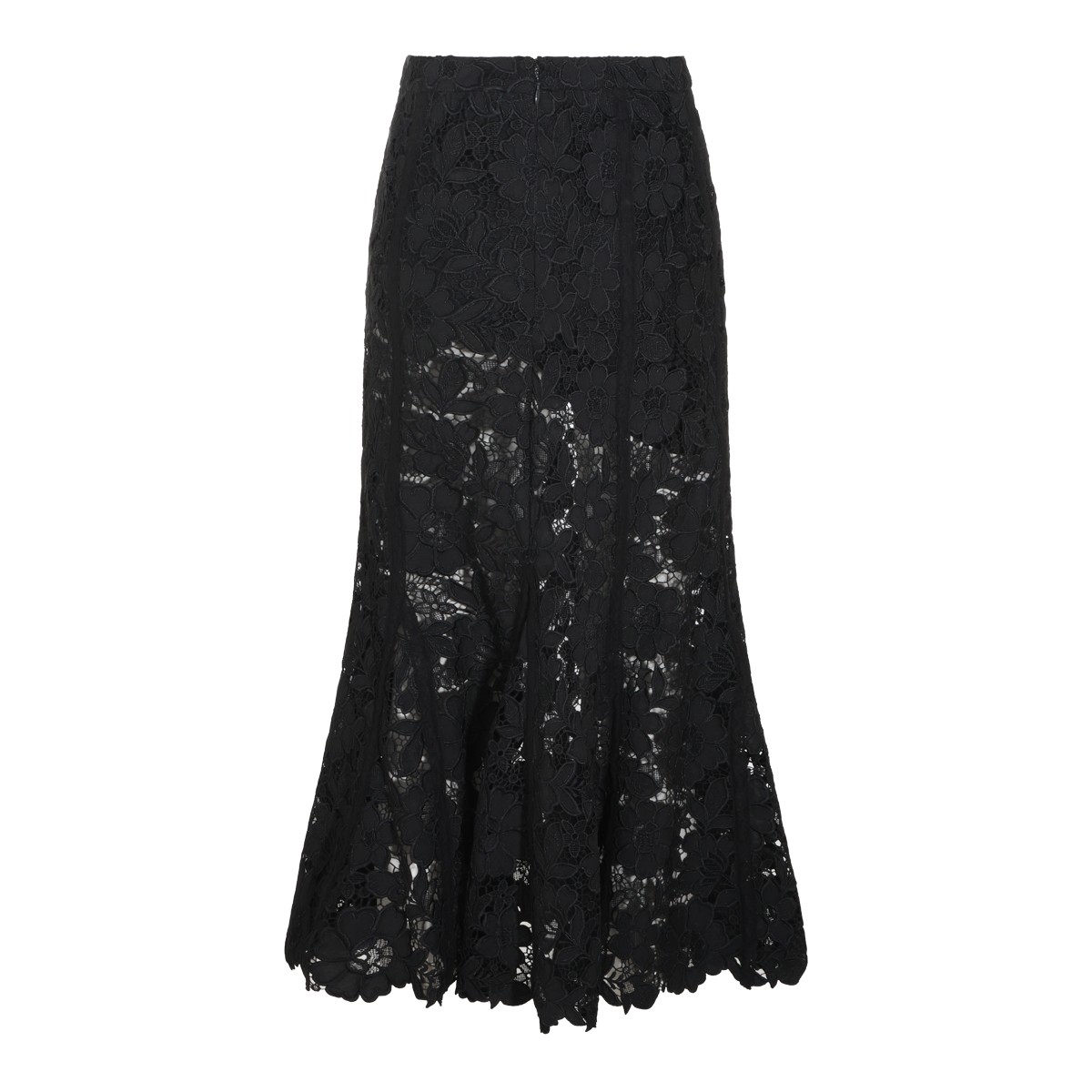 BLACK LACE LONG SKIRT
