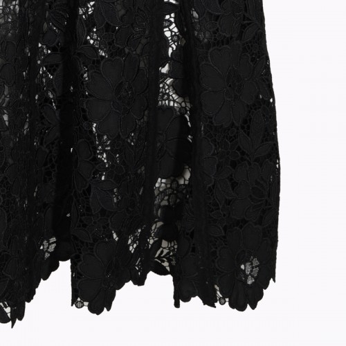 BLACK LACE LONG SKIRT