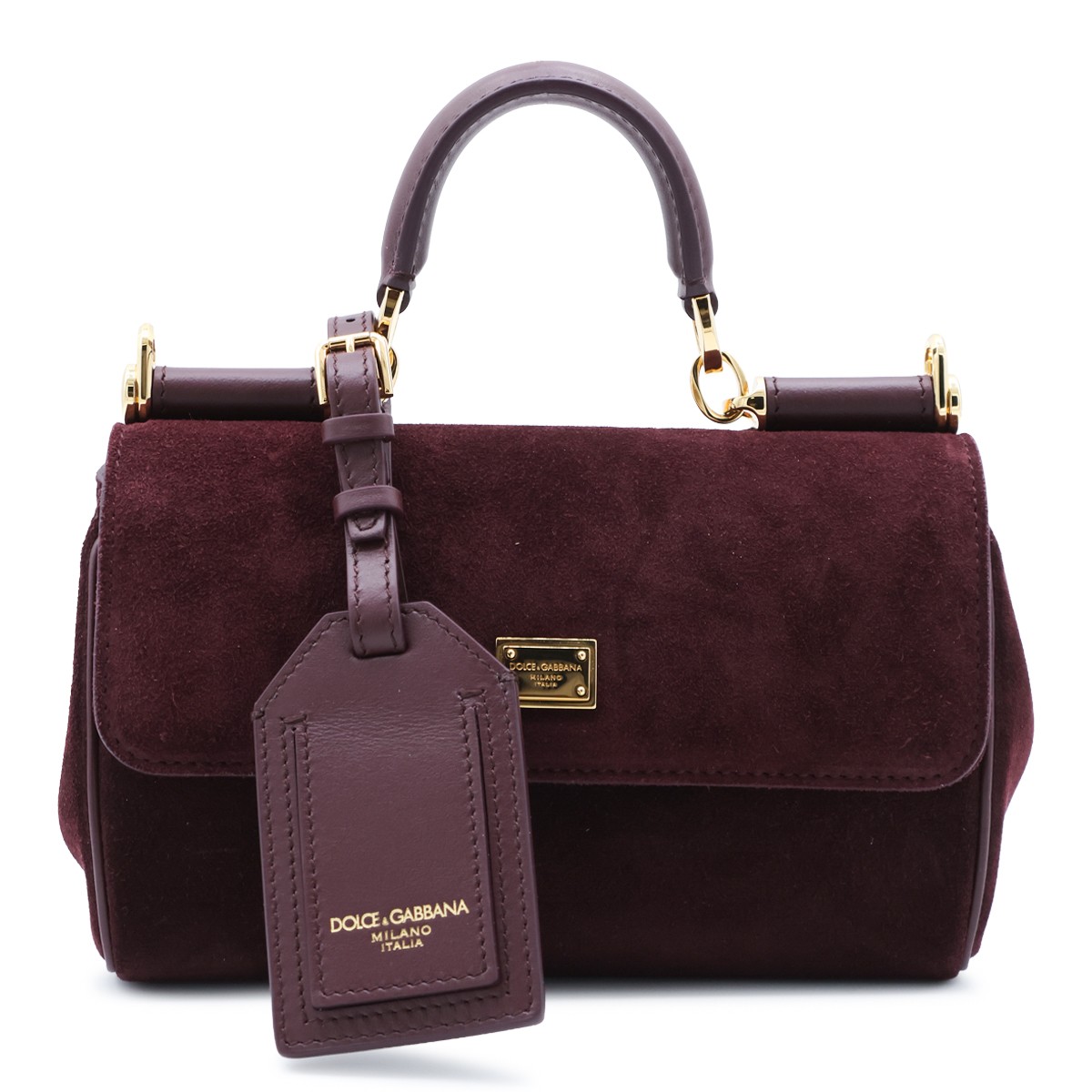 BORDEAUX SUEDE MINI SICILY TOP HANDLE...