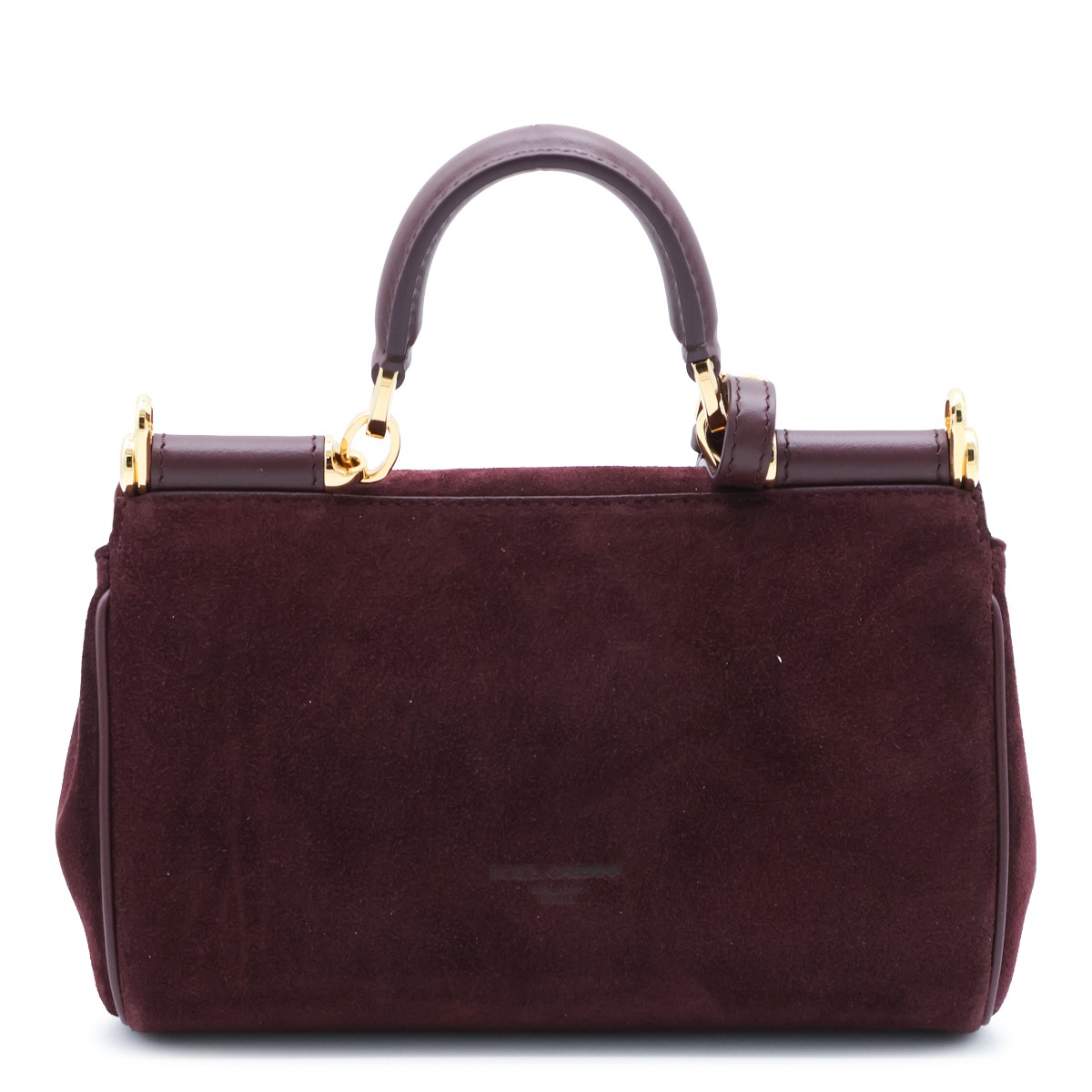 BORDEAUX SUEDE MINI SICILY TOP HANDLE...