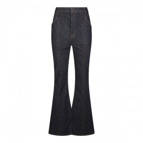 BLUE STRETCH DENIM FLARED...