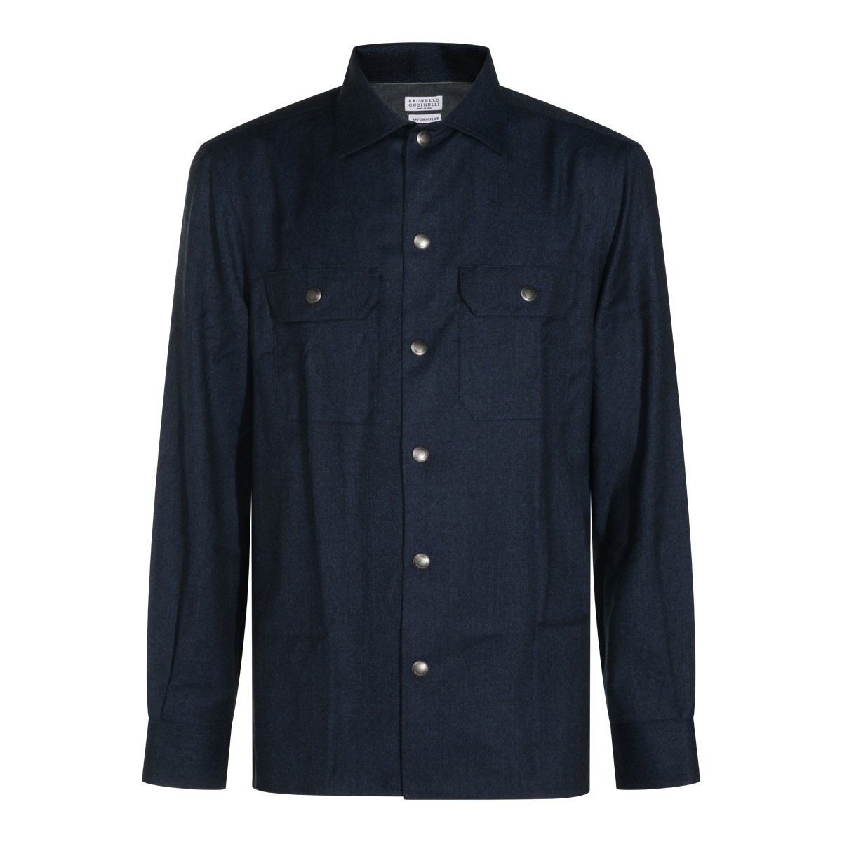 NAVY VIRGIN WOOL SHIRT