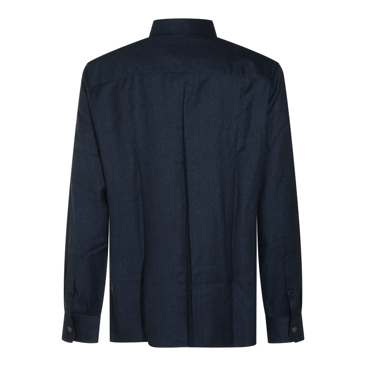 NAVY VIRGIN WOOL SHIRT
