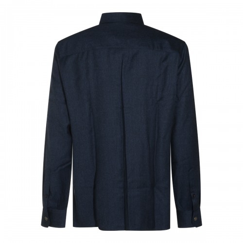 NAVY VIRGIN WOOL SHIRT
