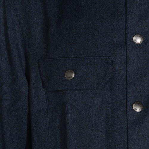 NAVY VIRGIN WOOL SHIRT