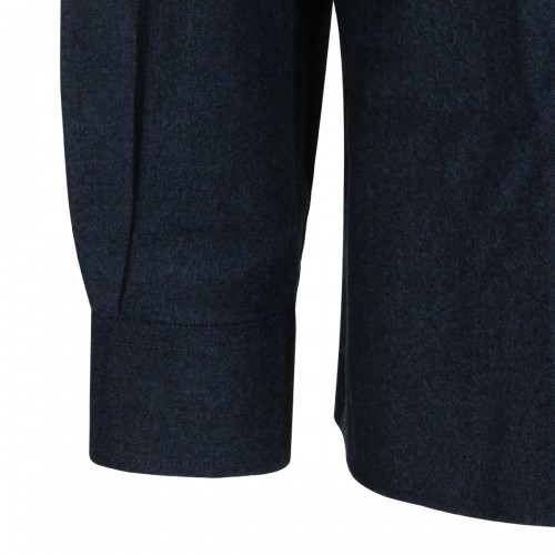 NAVY VIRGIN WOOL SHIRT