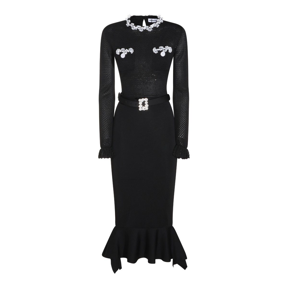 BLACK STRETCH LONG DRESS
