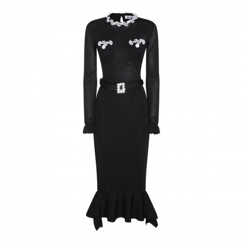 BLACK STRETCH LONG DRESS