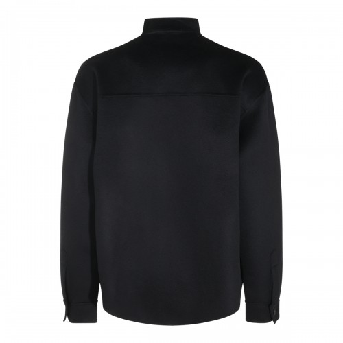 BLACK WOOL SHIRT