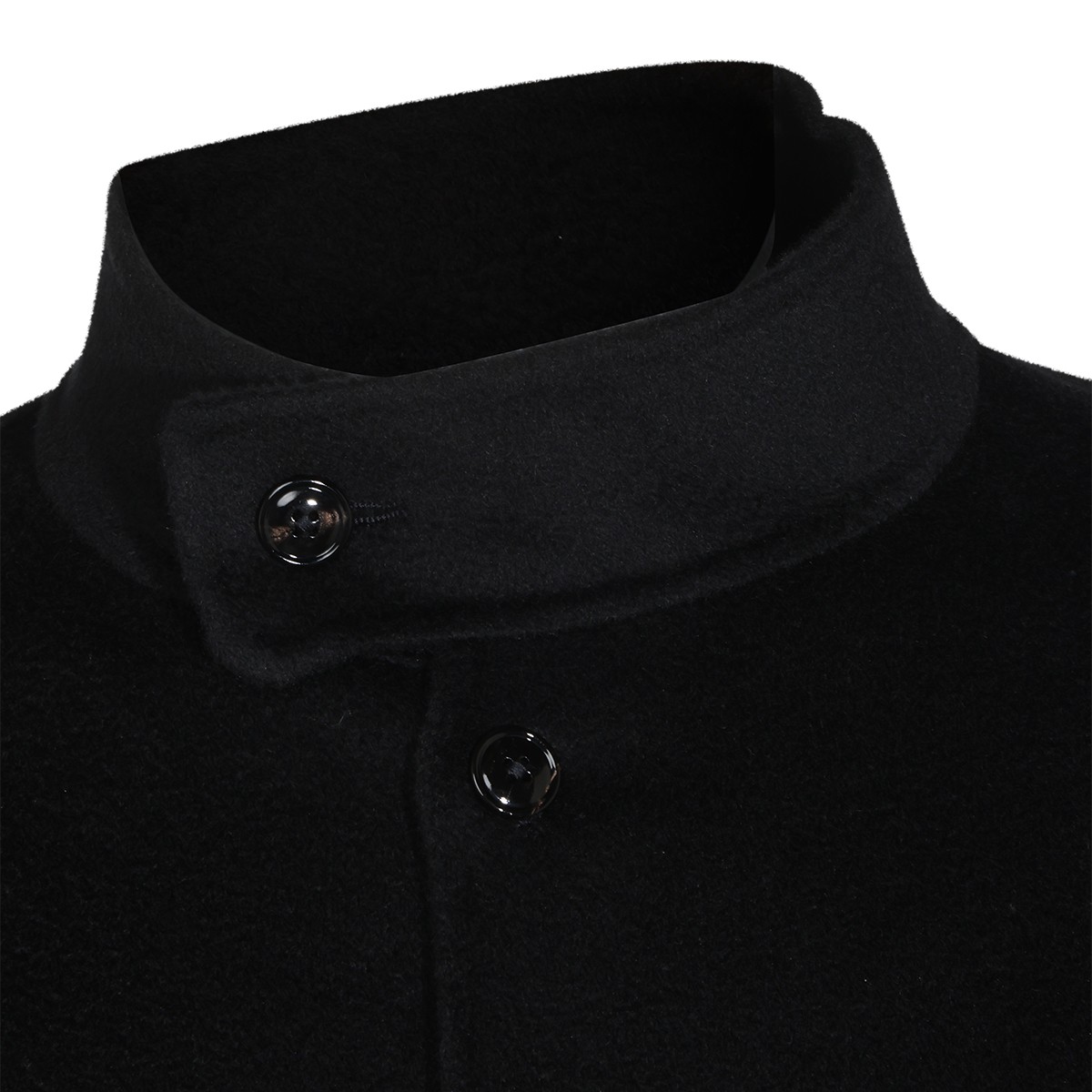 BLACK WOOL SHIRT