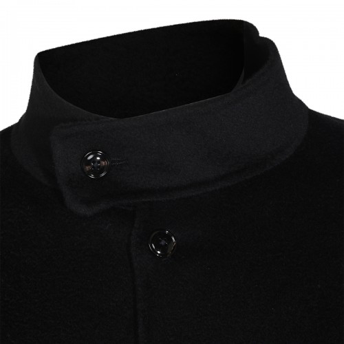 BLACK WOOL SHIRT