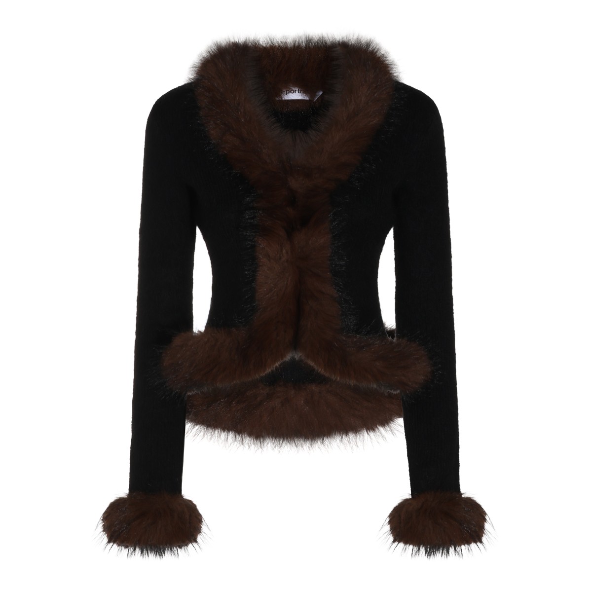 BLACK FUR CARDIGAN