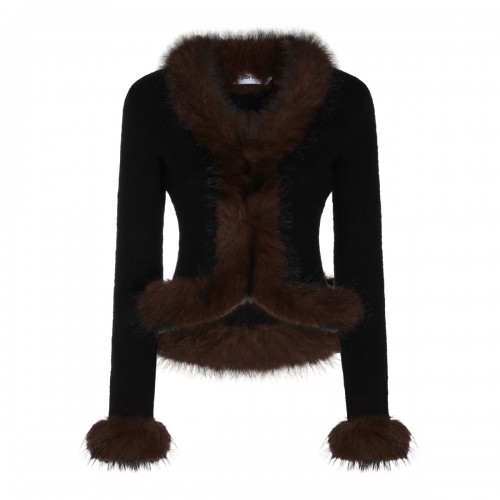 BLACK FUR CARDIGAN